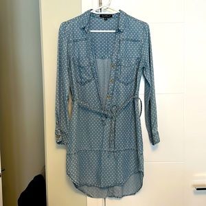 Denim shirt dress